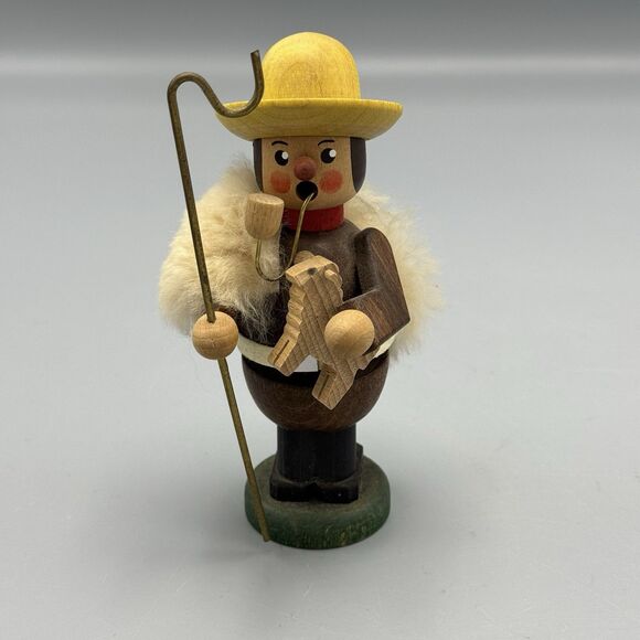 Straco Germany Shepherd with Lamb Wood Figurine Travel Souvenir Folk Art 5.5" T - Picture 5 of 10